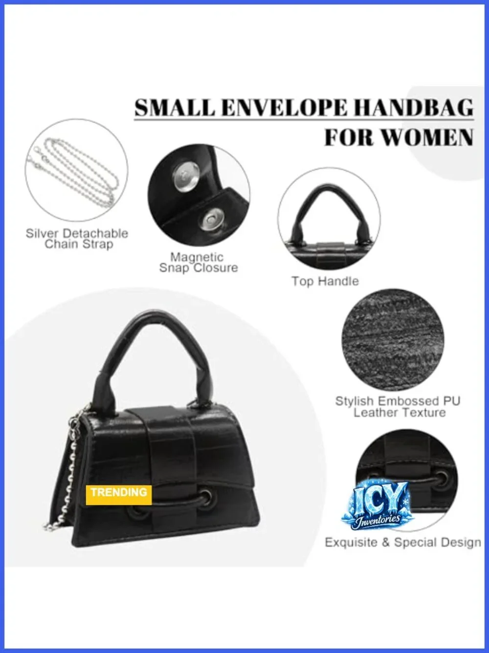 Mini Crossbody Bag for Women with Embossed Crocodile Texture Faux Leather,